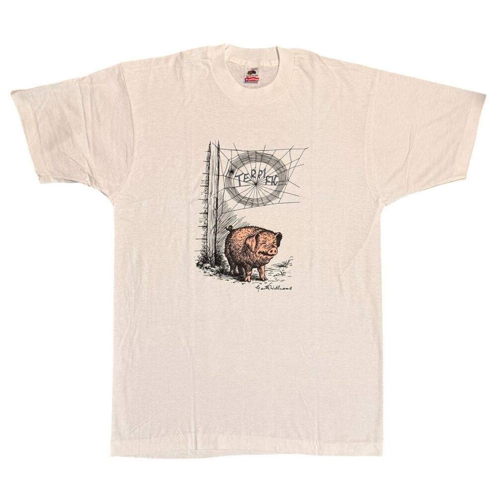 VTG 90s Charlotte's Web Wilbur "Terrific" Garth Williams Single Stitch T-Shirt L